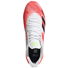 Scarpe da calcio Adidas Predator 20.2 Fg M EG0904 rosso bianca 1