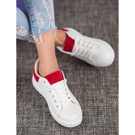 SHELOVET Scarpe sportive casual bianco rosso 1