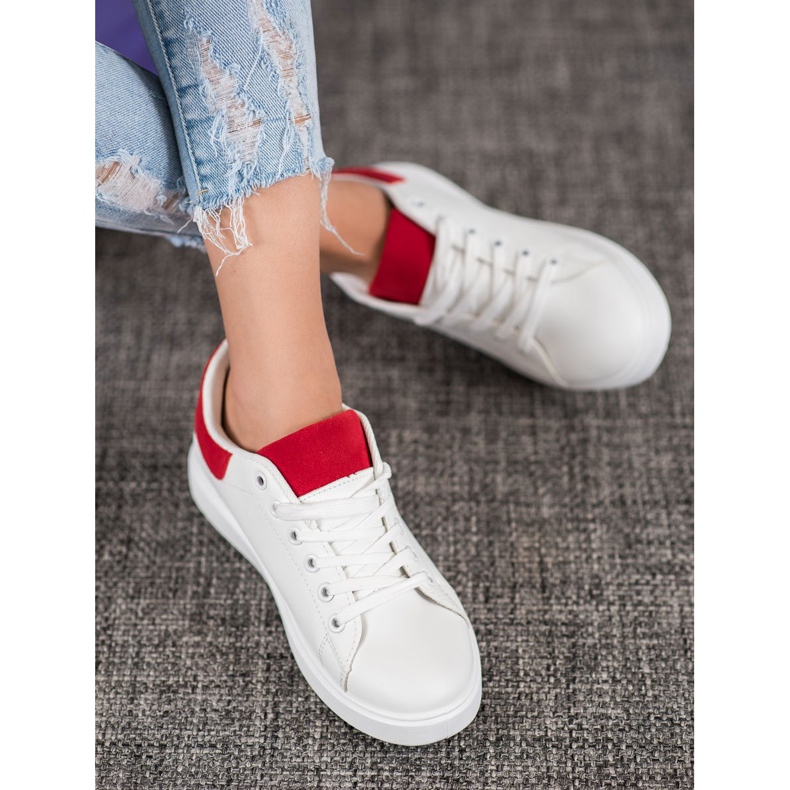 SHELOVET Scarpe sportive casual bianco rosso 1