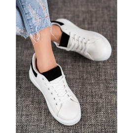SHELOVET Scarpe sportive casual bianca nero 1