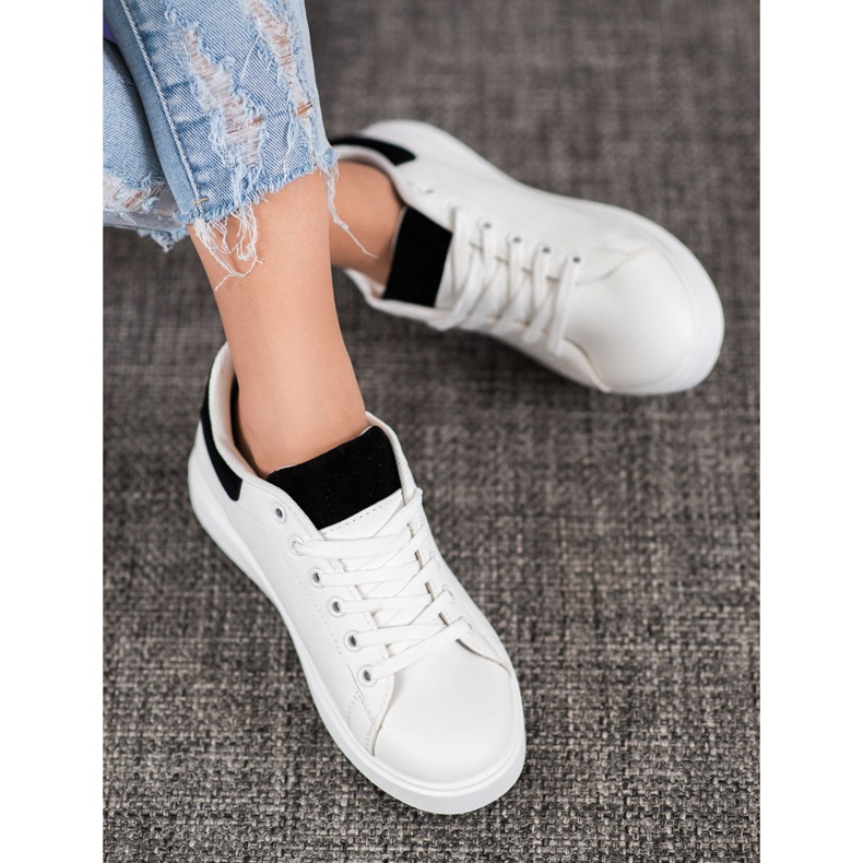 SHELOVET Scarpe sportive casual bianca nero 1