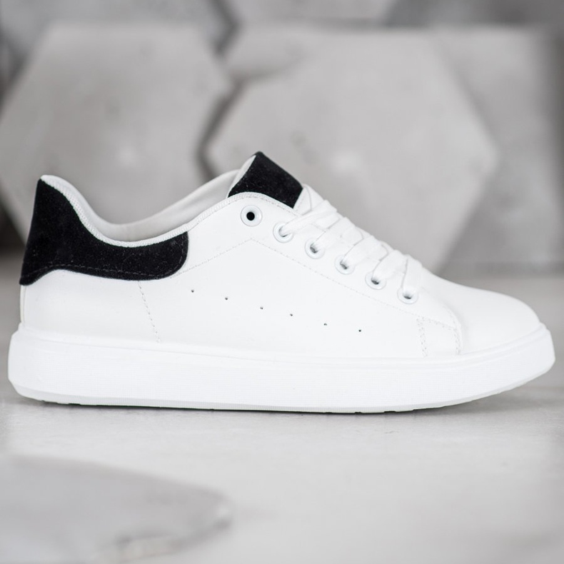 SHELOVET Scarpe sportive casual bianco nero 2