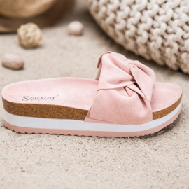 Seastar Pantofole casual in pelle scamosciata rosa 2