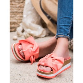 Seastar Pantofole casual in pelle scamosciata multicolore arancia 2