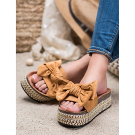 Seastar Pantofole Con Fiocco Sulla Piattaforma marrone multicolore 2