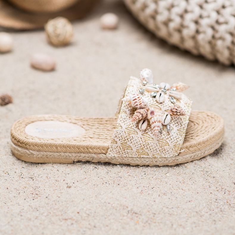 Seastar Pantofole Sulla Piattaforma Con Conchiglie beige 2