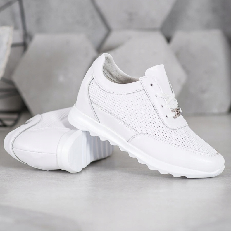 VINCEZA Sneakers in Pelle bianco 2