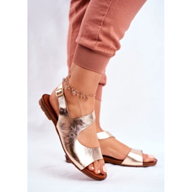 Sandali Donna Laura Messi 1116 Pelle Oro Vollare d'oro 1