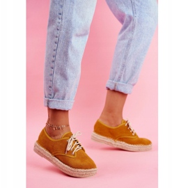 MSMG Espadrillas da donna su piattaforma in lino giallo Sonya 1