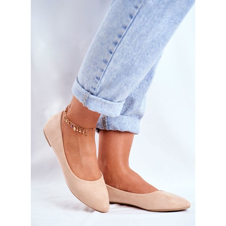 SEA Ballerine Donna Camoscio Beige Bueno 2