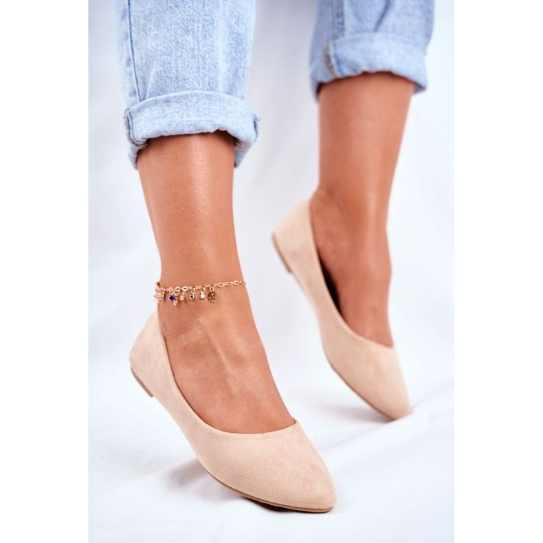 SEA Ballerine Donna Camoscio Beige Bueno 1