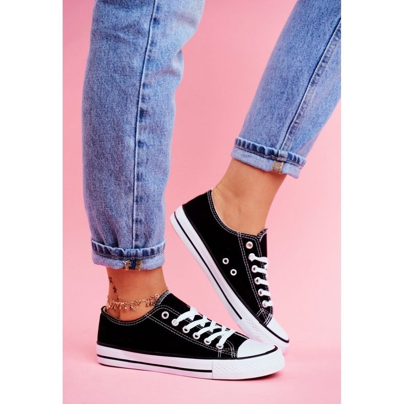 PS1 Sneakers Omerta Nere con Suola Bianca nero 1