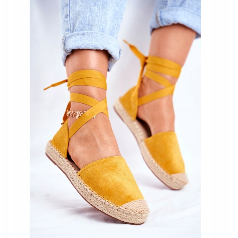 PS1 Espadrillas da donna annodate Bonjour Gialle giallo 1