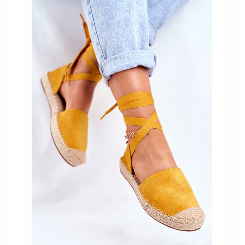 PS1 Espadrillas da donna annodate Bonjour Gialle giallo 2