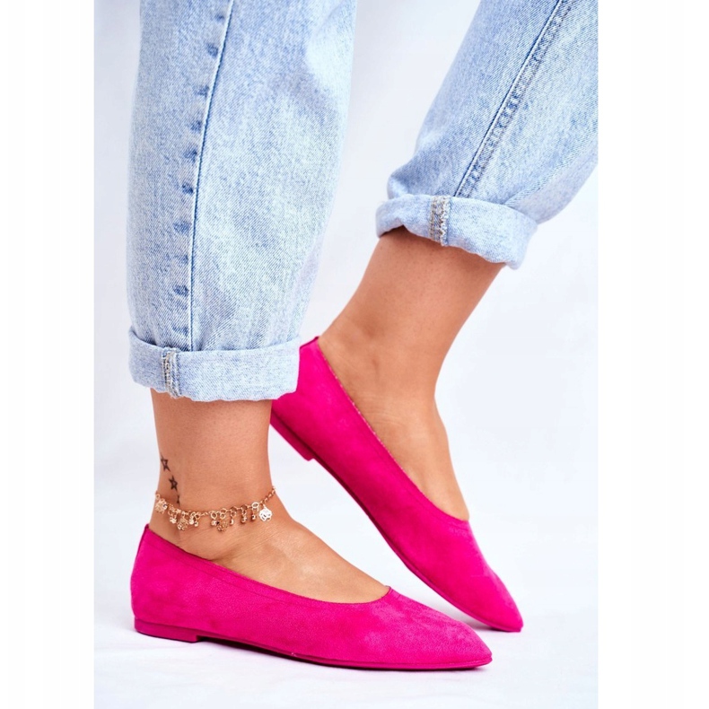PS1 Ballerine Donna Eco-Suede Fucsia Bellissima rosa 1