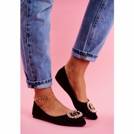 SEA Ballerine da donna in ecopelle scamosciata nere Montreal nero 1