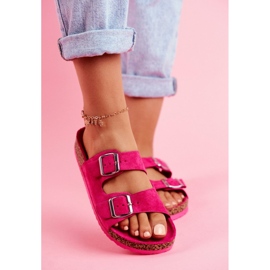 EVE Ciabatte Da Donna In Sughero Con Fibbie Fucsia Si Senor rosa 2