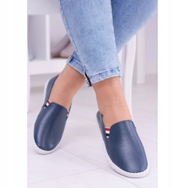 EVE Sneakers da donna Bellara in pelle blu navy 1