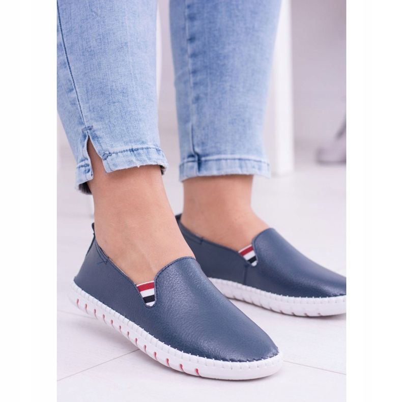 EVE Sneakers da donna Bellara in pelle blu navy 2