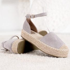 Seastar Espadrillas grigie sulla piattaforma grigio 1