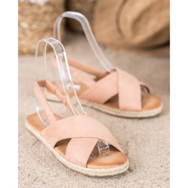 SHELOVET Sandali slip-on con elastico beige 1
