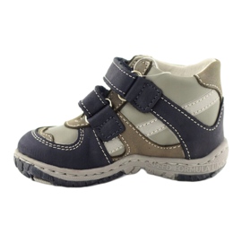 Stivali in pelle Ren But 1363 blu navy grigio 3