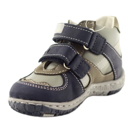 Stivali in pelle Ren But 1363 blu navy grigio 2