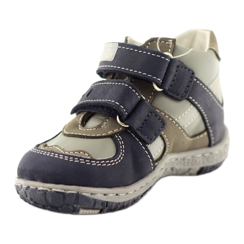 Stivali in pelle Ren But 1363 blu navy grigio 2