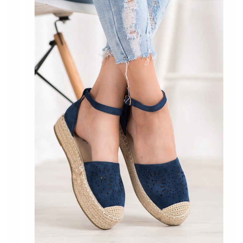 Seastar Espadrillas traforate sulla piattaforma blu 1