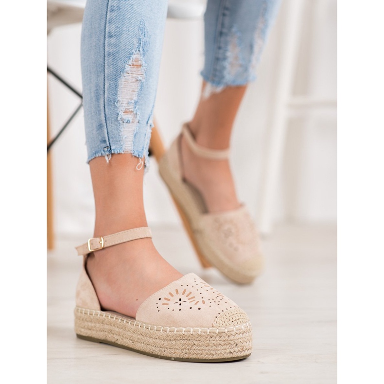 Seastar Espadrillas traforate sulla piattaforma beige 2