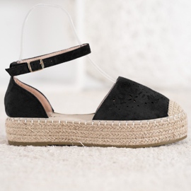 Seastar Espadrillas traforate sulla piattaforma nero 2