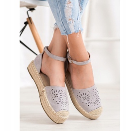 Seastar Espadrillas traforate sulla piattaforma grigio 1