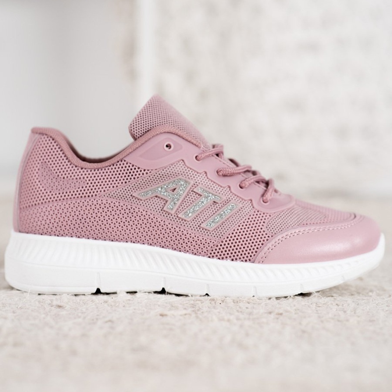 SHELOVET Scarpe comode con rete rosa 2