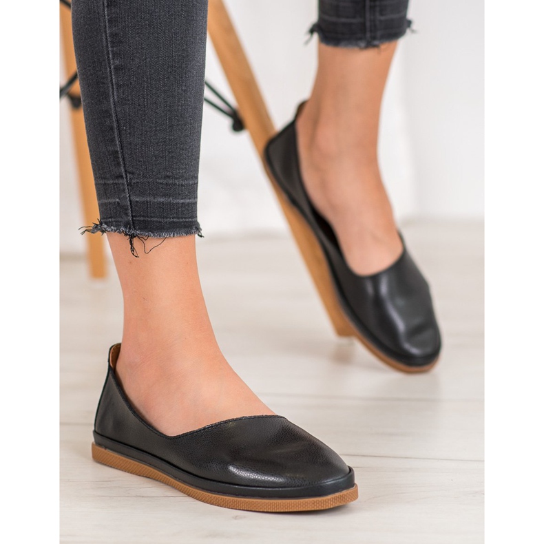 Scarpe VINCEZA Slip On in pelle nero 2
