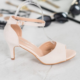 Eleganti décolleté VINCEZA open toe beige 1