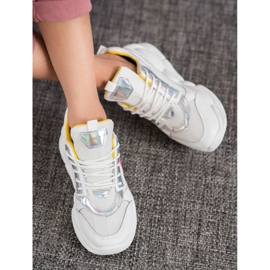 SHELOVET Sneakers Con Moda In Ecopelle bianca multicolore grigio 1