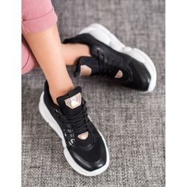 SHELOVET Sneakers Con Moda In Ecopelle nero giallo 1