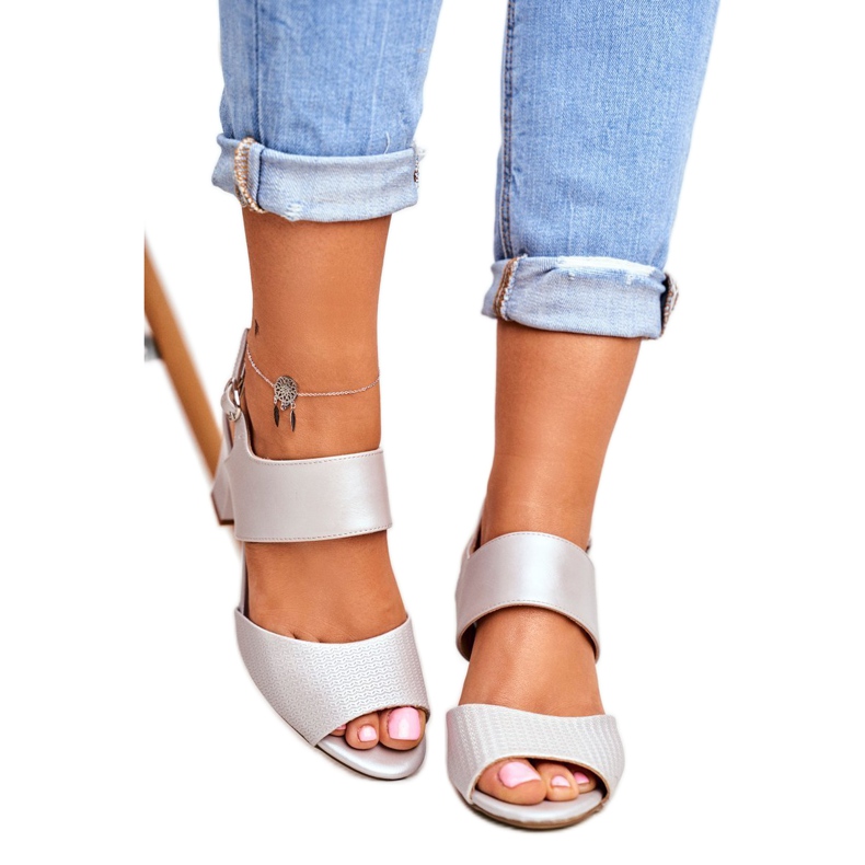 Sandali Donna Con Tacco Alto Sergio Leone Argento SK778 marrone grigio 3