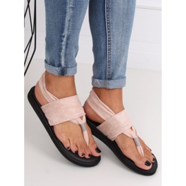 Sandali, sandali rosa in cotone DD82P Pink 1