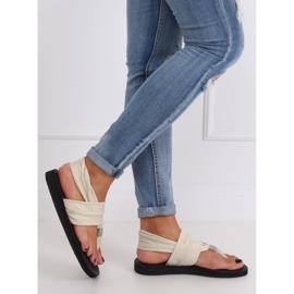 Sandali, cotone, beige DD82P Beige 2