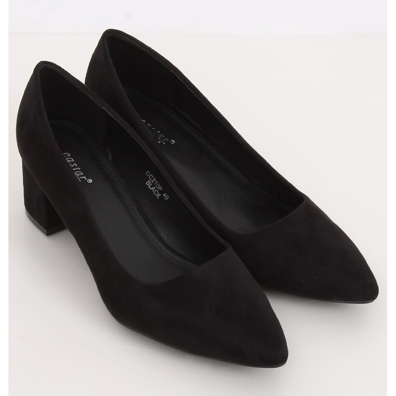 Nero Décolleté tacco basso nero CC210P Nero 1