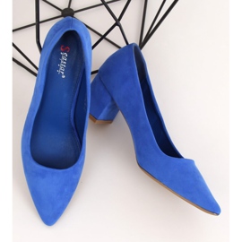 Scarpe con tacco basso in cobalto CC210P Royal Blue 1