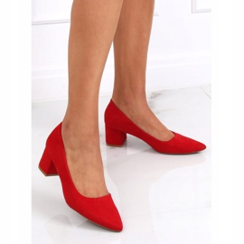 Rosso Décolleté tacco basso rosso CC210P Rosso 1
