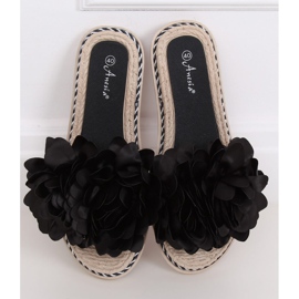 Pantofole nere da donna nere N-73 Black nero 1