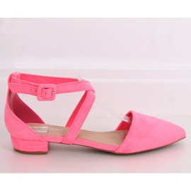 Ballerine ritagliate al neon LL-213P Fushia rosa 1