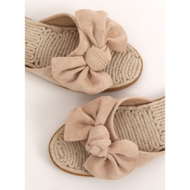 Espadrillas beige pantofole da donna beige YT-98 Beige 1