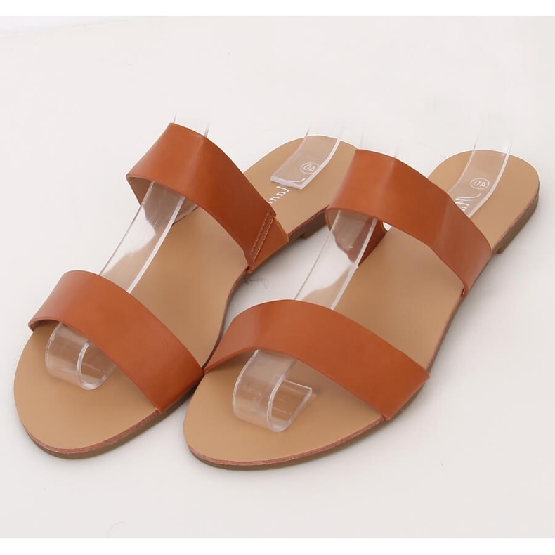 Pantofole cammello semplici S060074 Camel marrone 2
