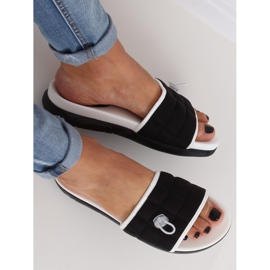 Pantofole nere da donna nere G-338 Black nero 1