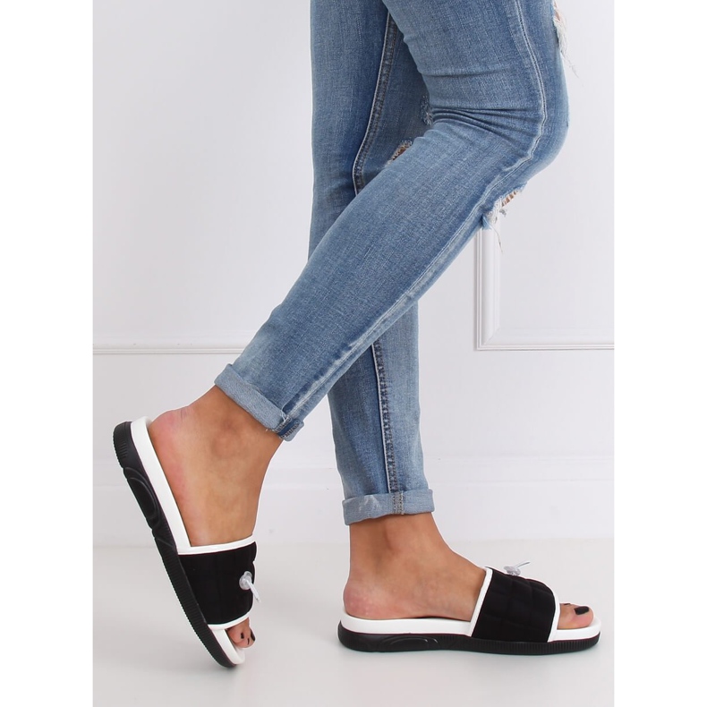 Pantofole nere da donna nere G-338 Black nero 2