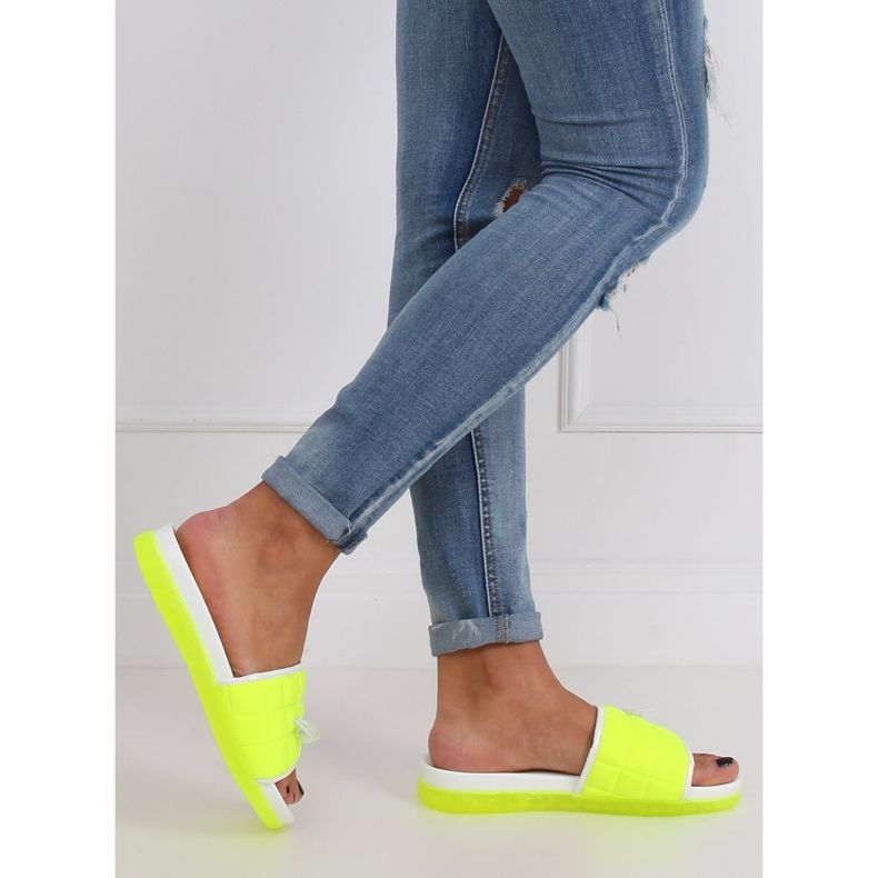 Pantofole da donna neon G-338 Verde multicolore 1